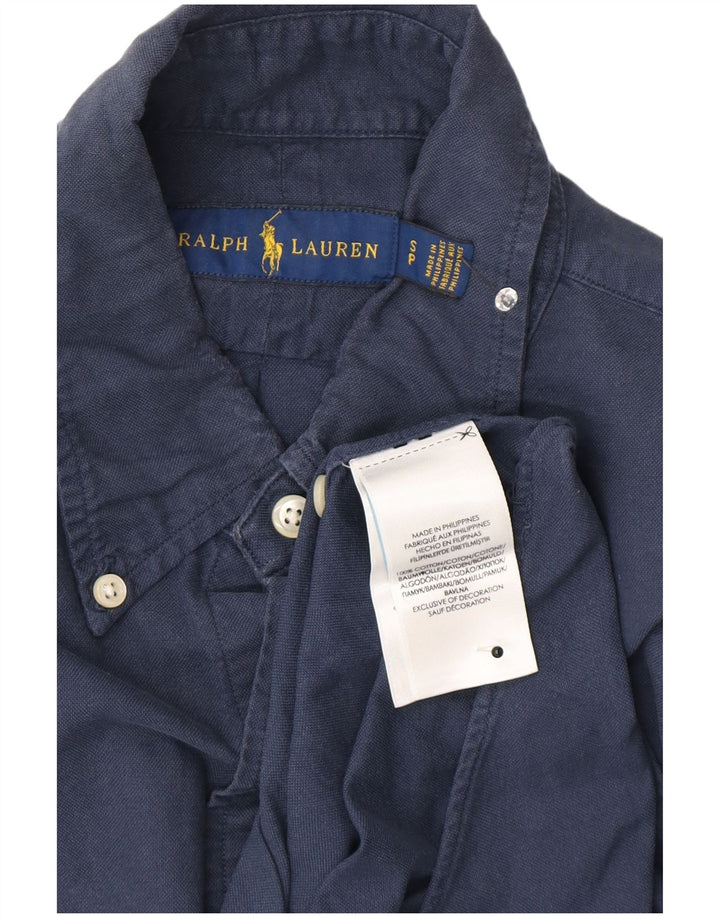 Camisa Ralph Lauren Hombre Pequeña Algodón Azul Marino