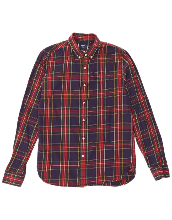 Superdry Camisa De Franela De Algodón A Cuadros Azul Marino Mediano