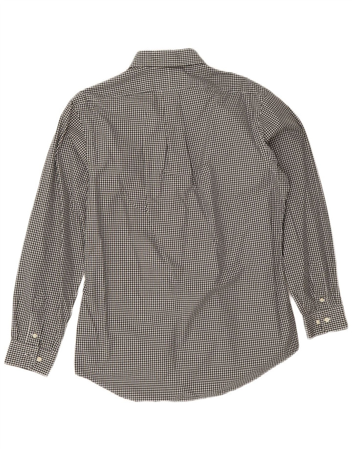 Polo Ralph Lauren Camisa de ajuste personalizado para hombre Talla 17 Grande Algodón a cuadros negro