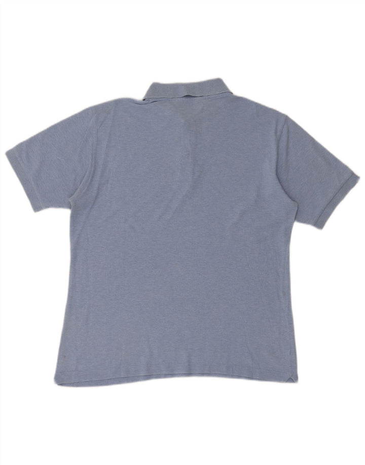 Polo Kappa Hombre Algodón Azul Medio