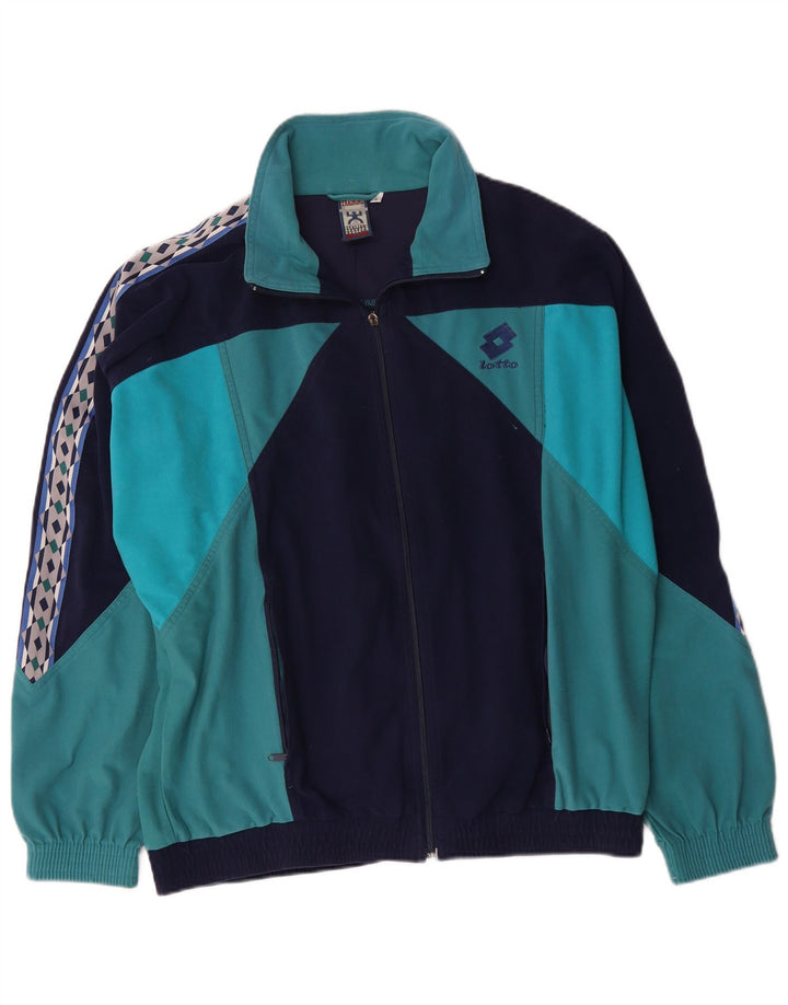 Lotto Mens Graphic Chándal Top Chaqueta Grande Azul Marino Colorblock