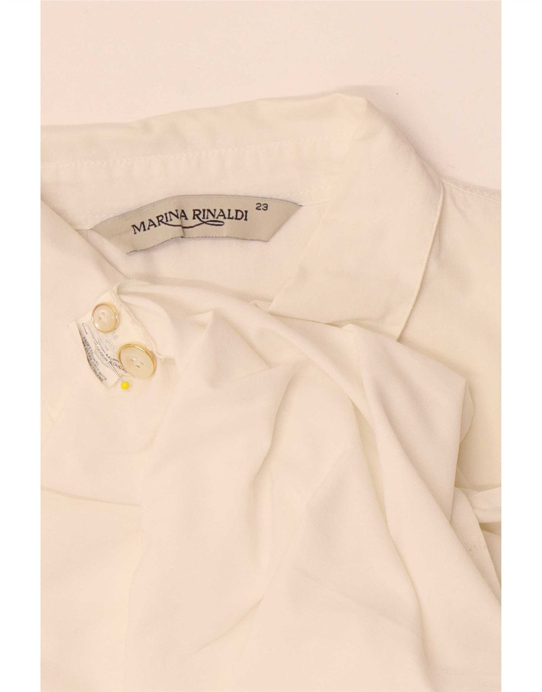 Marina Rinaldi Camisa Mujer Talla 23 Mediana Algodón Blanco