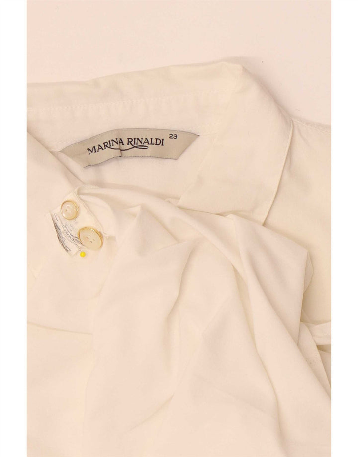 Marina Rinaldi Camisa Mujer Talla 23 Mediana Algodón Blanco