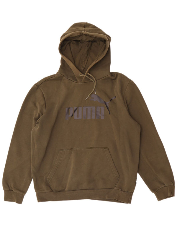 Puma Mujer Graphic Sudadera con capucha Jumper UK 14 Medium Caqui Algodón