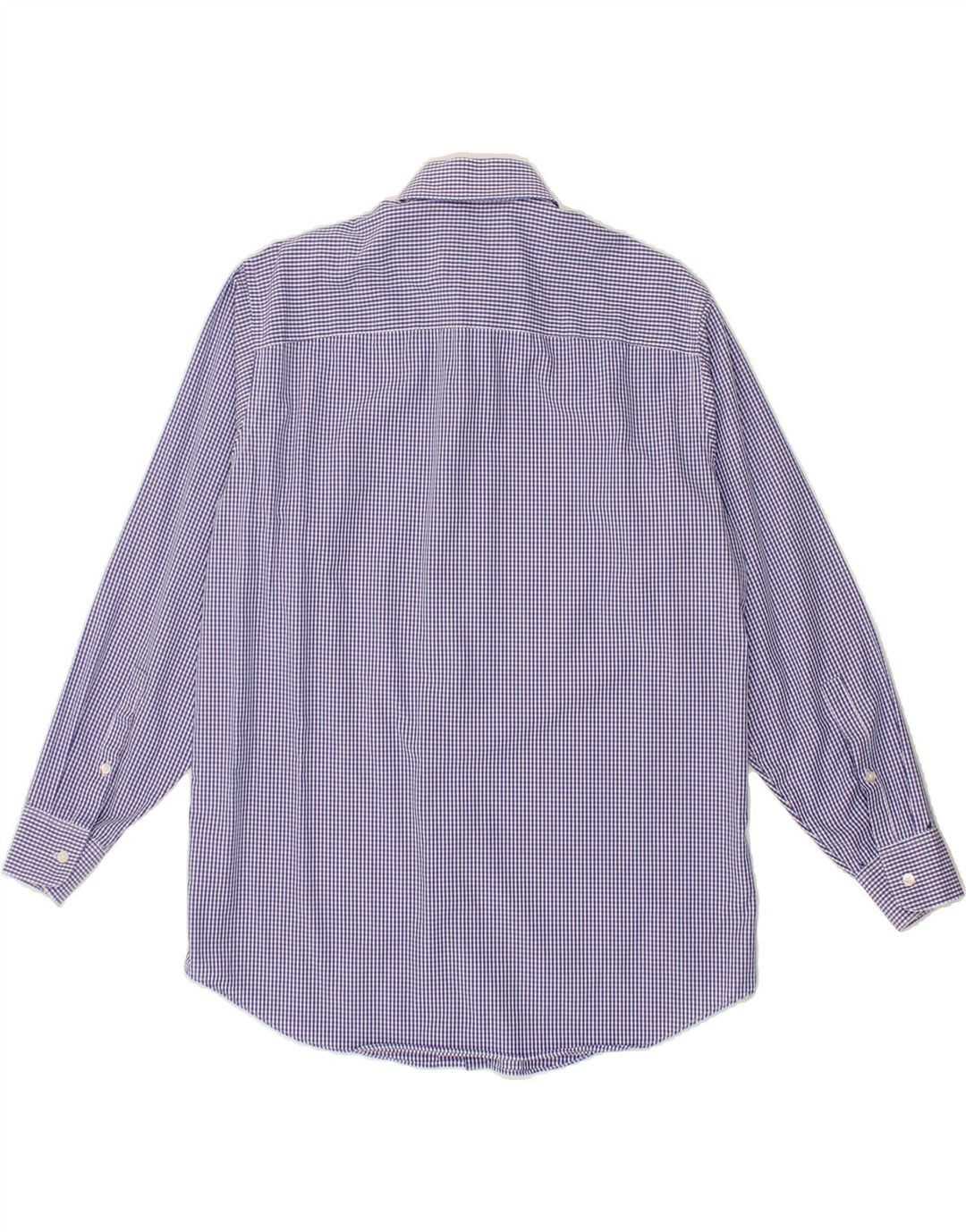CALVIN KLEIN Camisa de corte regular para hombre Talla 15 1/2 Algodón a cuadros azul mediano
