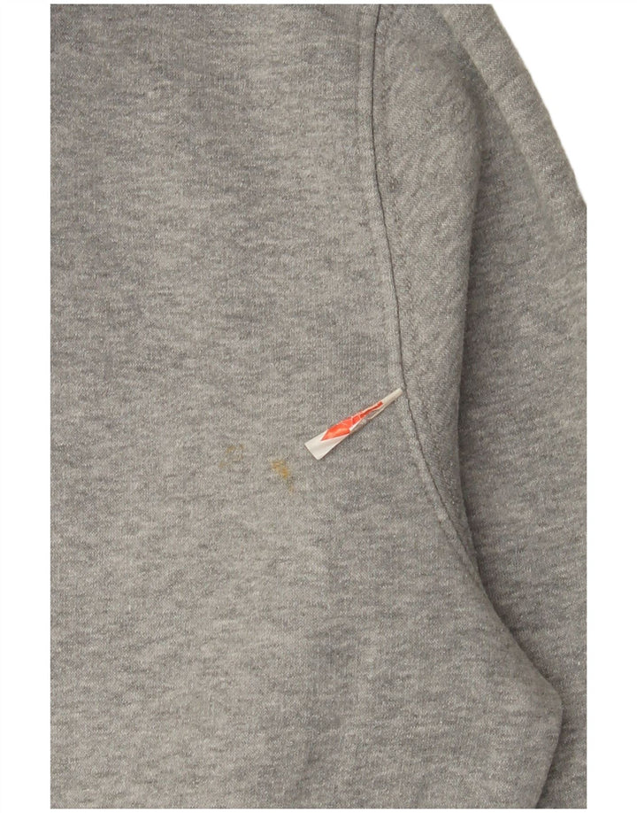 Champion Sudadera con capucha y cremallera para hombre, tamaño grande, algodón gris
