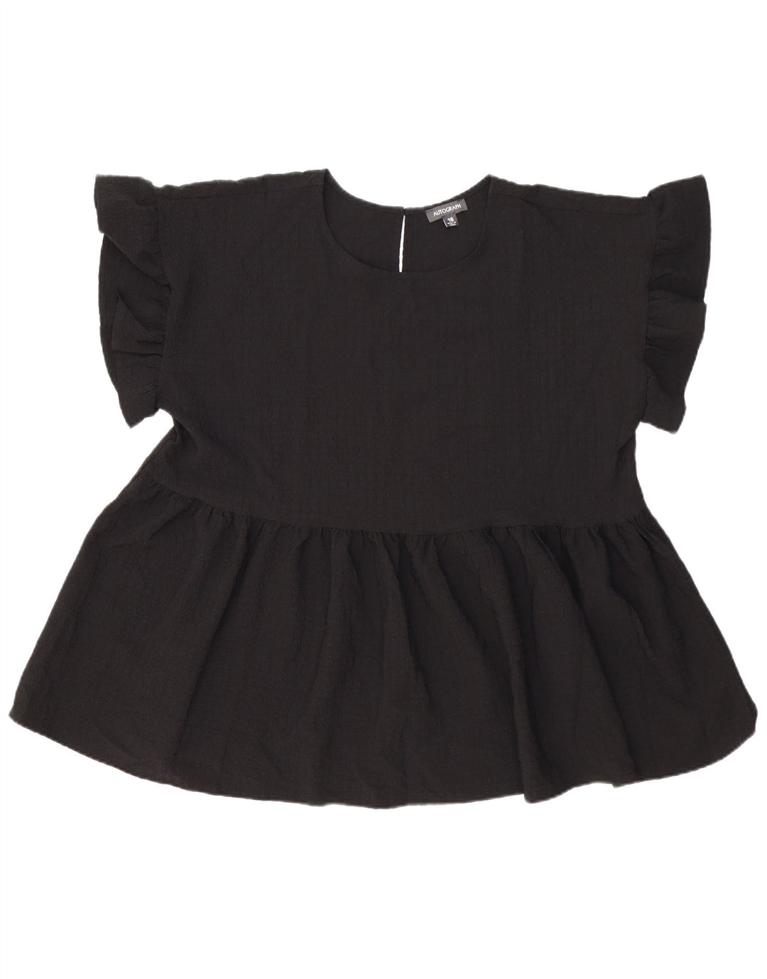 Marks & Spencer Blusa extragrande con autógrafo para mujer UK 46 Grande Negro