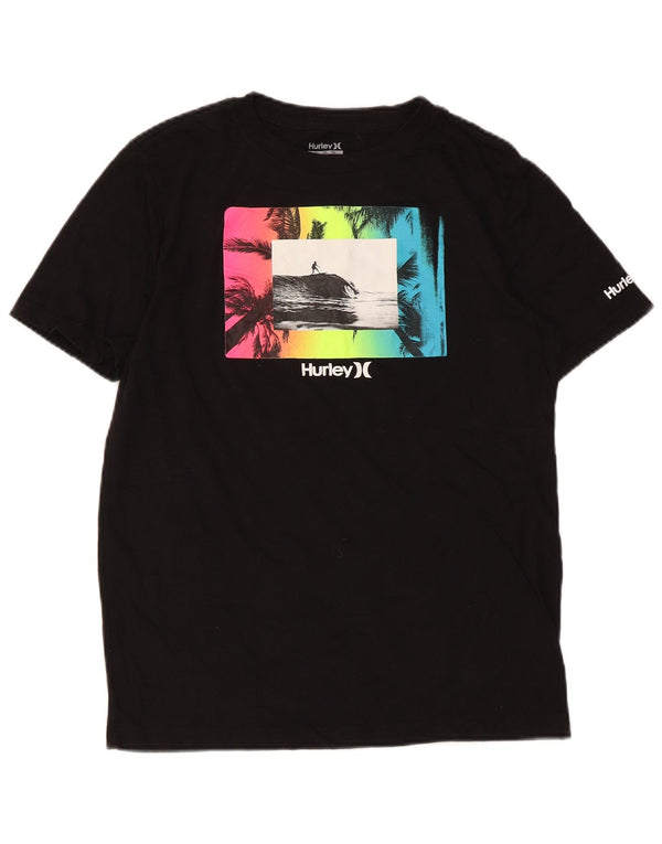 Hurley Camiseta Gráfica para Niños Top 13-14 Años XL Algodón Negro