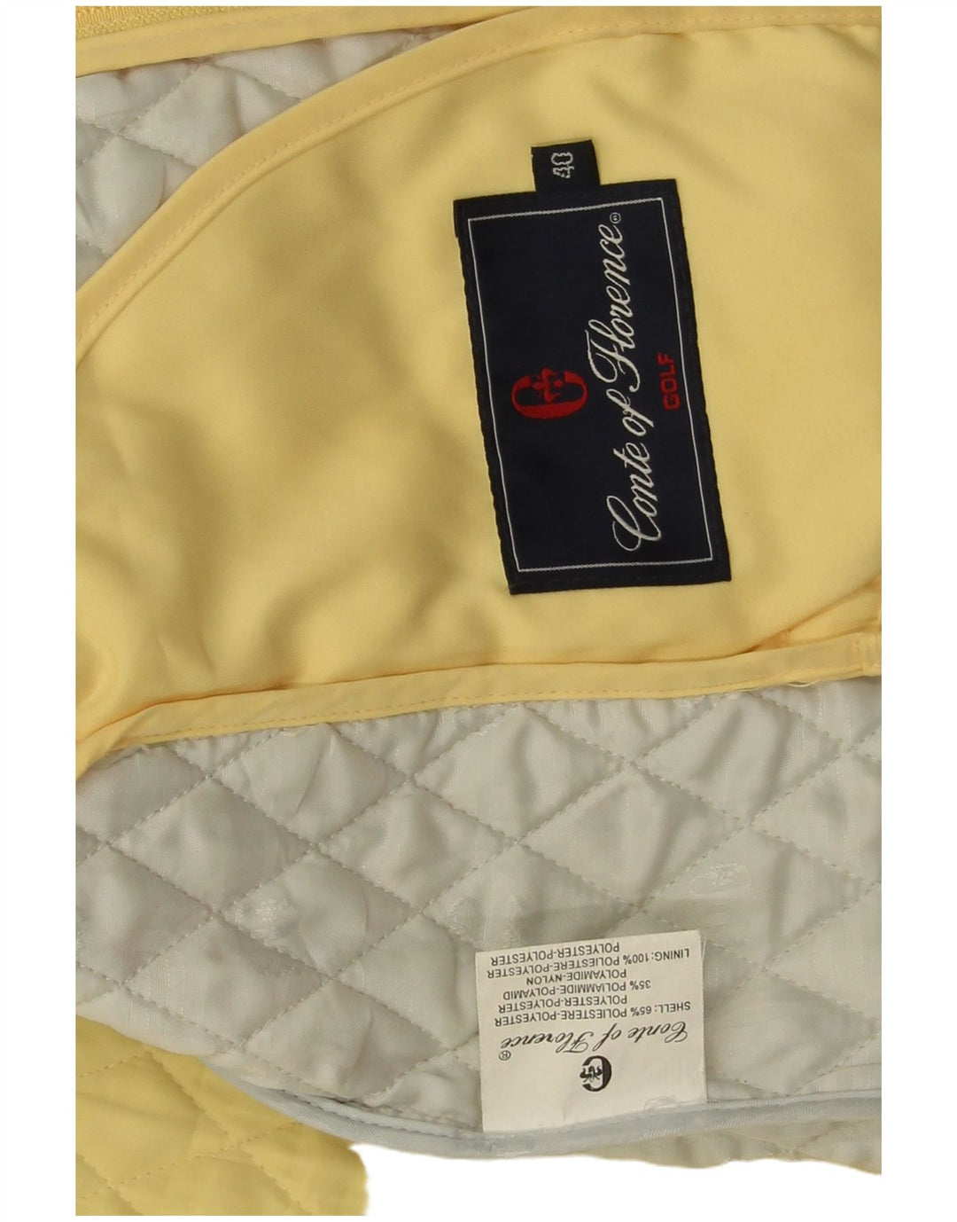 Conte of Florence Chaleco acolchado para mujer IT 40 Pequeño poliéster amarillo