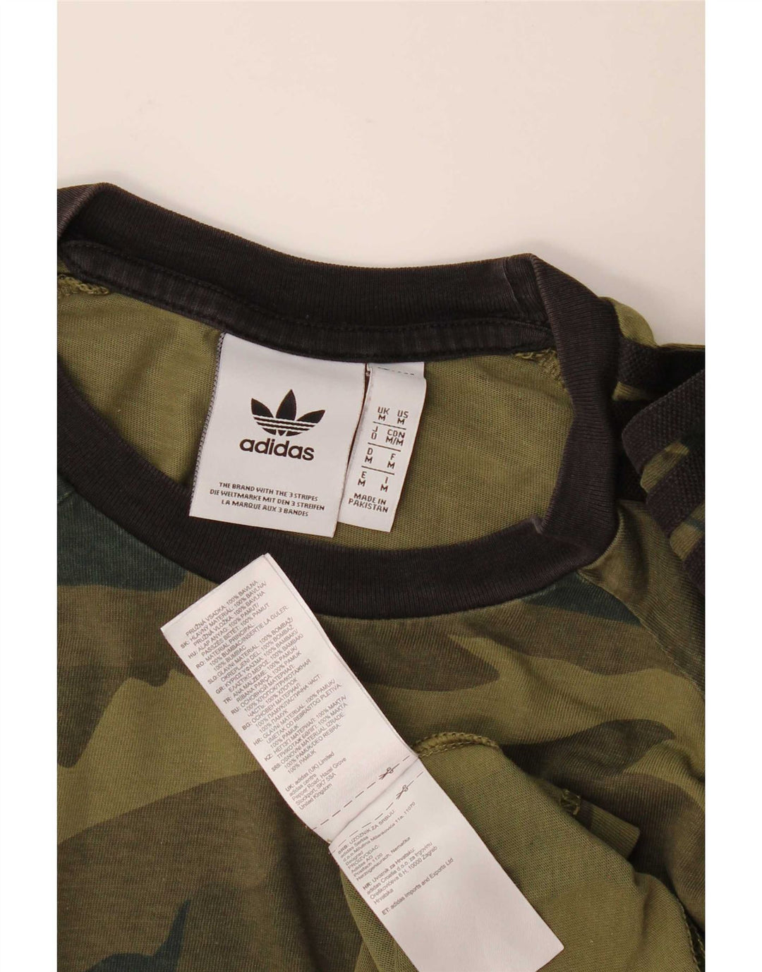 Camiseta Adidas Hombre Top Medium Khaki Camuflaje Algodón