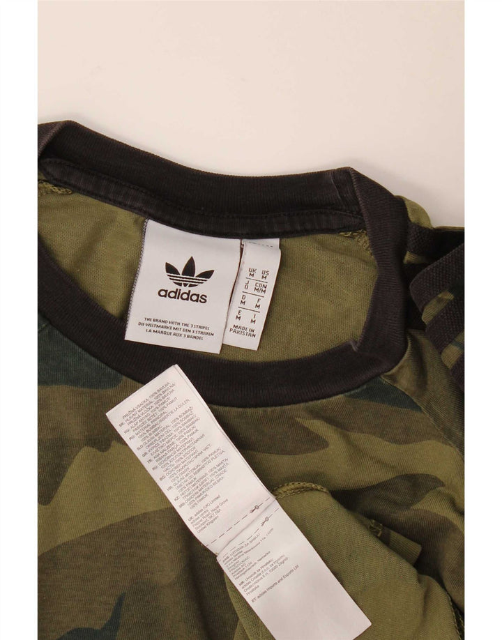 Camiseta Adidas Hombre Top Medium Khaki Camuflaje Algodón