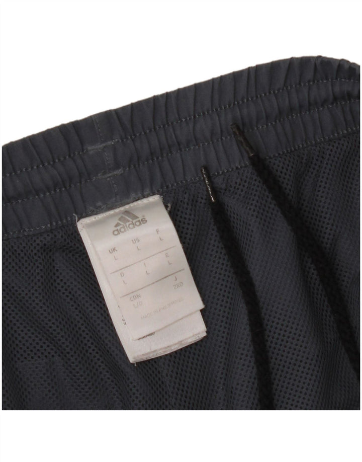 ADIDAS Hombre Gráfico Chándal Pantalones Joggers Grande Gris Poliéster