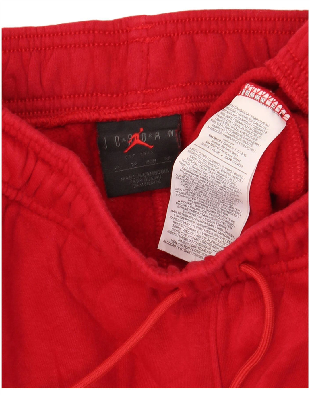 JORDAN Pantalones de chándal para mujer Joggers UK 6 XS Rojo Algodón