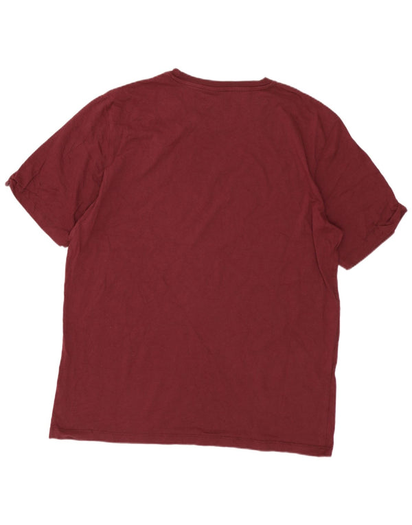 Jack & Jones Hombre Camiseta Top Medium Borgoña