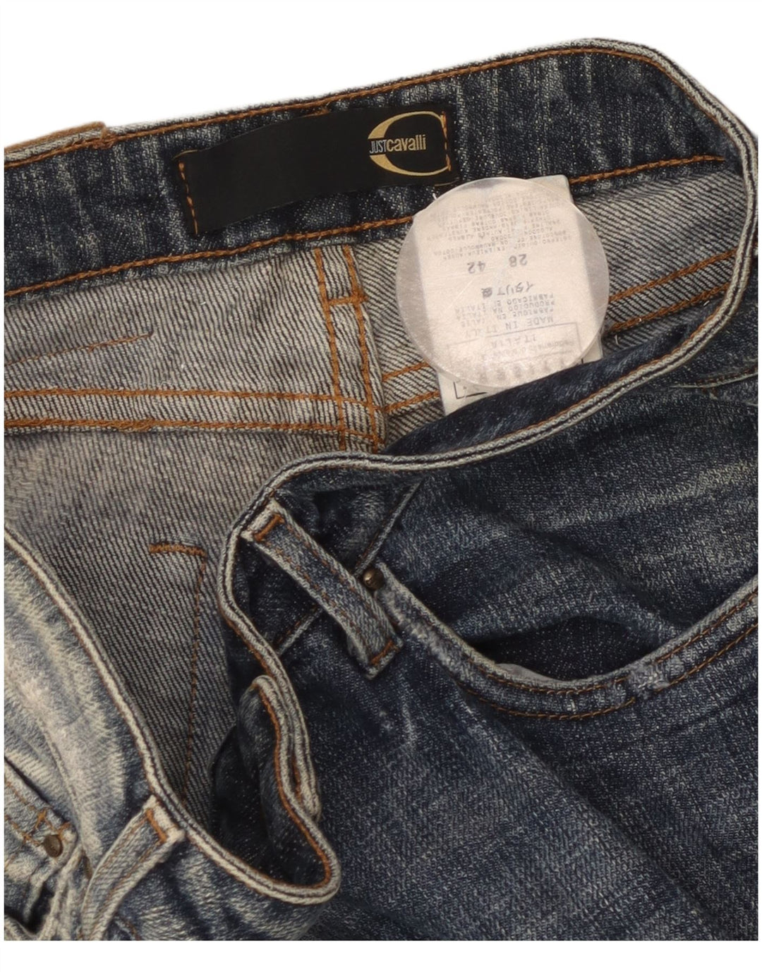 JUST CAVALLI Vaqueros Bootcut para Mujer IT 42 Medium W28 L31 Algodón Azul