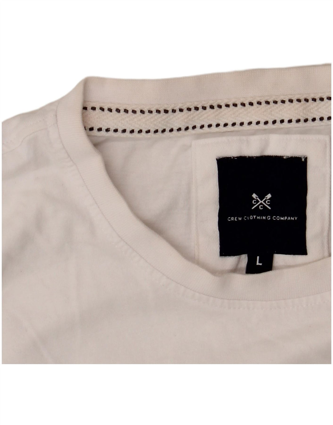 Crew Clothing - Camiseta para hombre, talla grande, algodón blanco