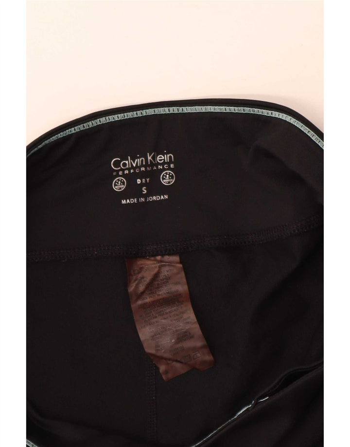 Calvin Klein Leggings gráficos para mujer UK 10 Small Nylon negro