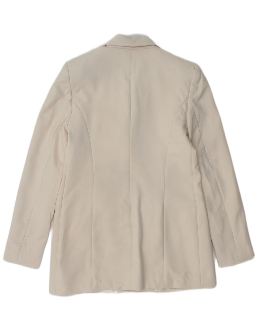 Zara Mujer Chaqueta Blazer De Doble Botonadura UK 10 Small Poliéster Blanco