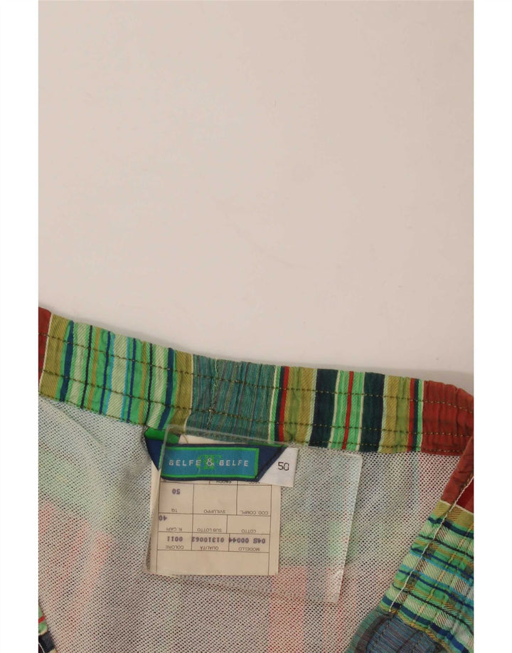 Belfe & Belfe Bañador Hombre IT 50 Large Algodón A Cuadros Multicolor