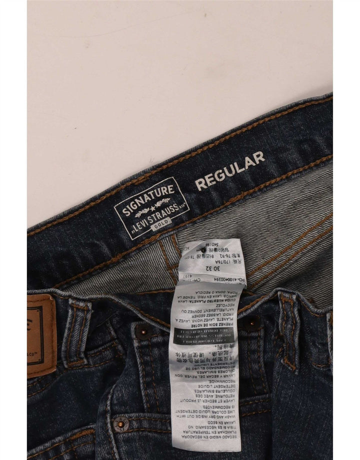 Vaqueros rectos regulares Levi's Signature para hombre W30 L32 Algodón azul