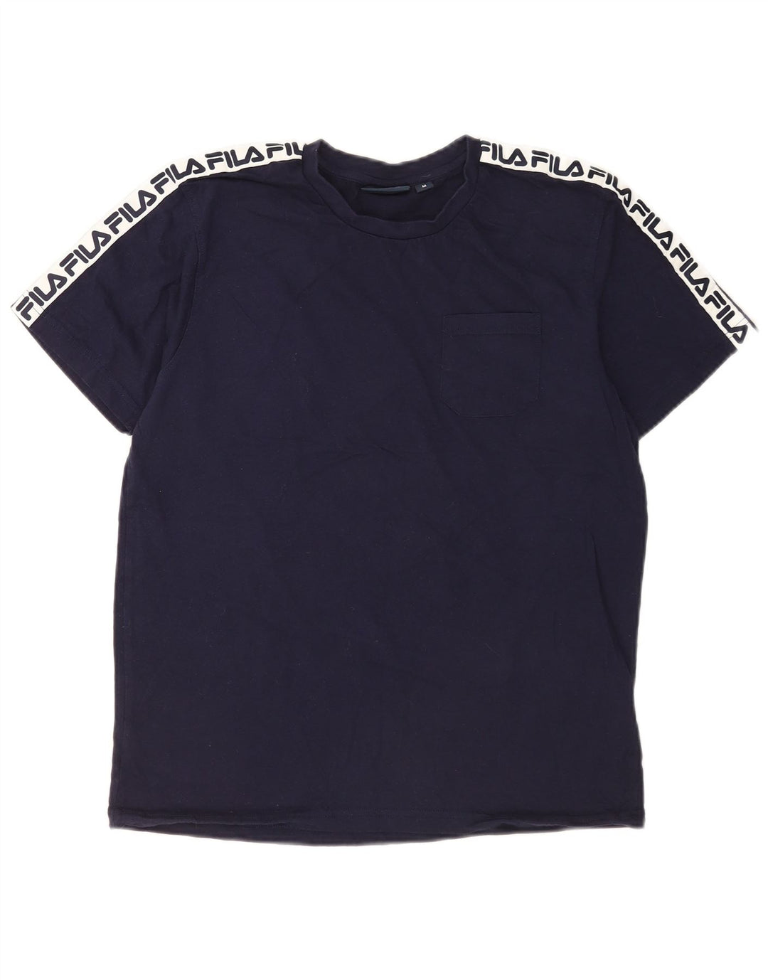 Fila Hombre Camiseta Gráfica Top Medium Azul Marino Colorblock Algodón