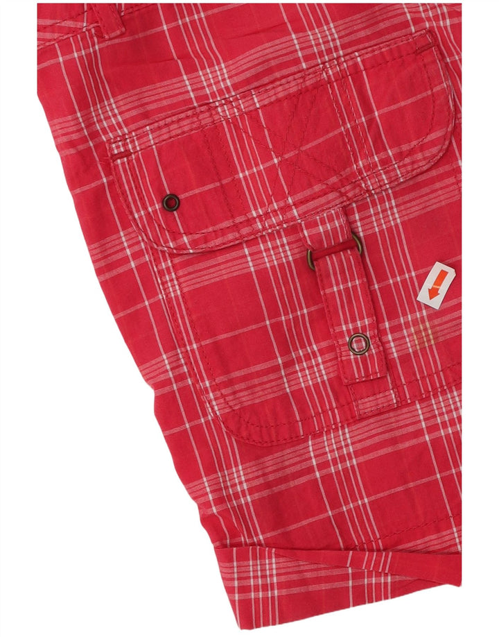 CHAMPION Pantalones cortos para mujer pequeños W32 Red Check