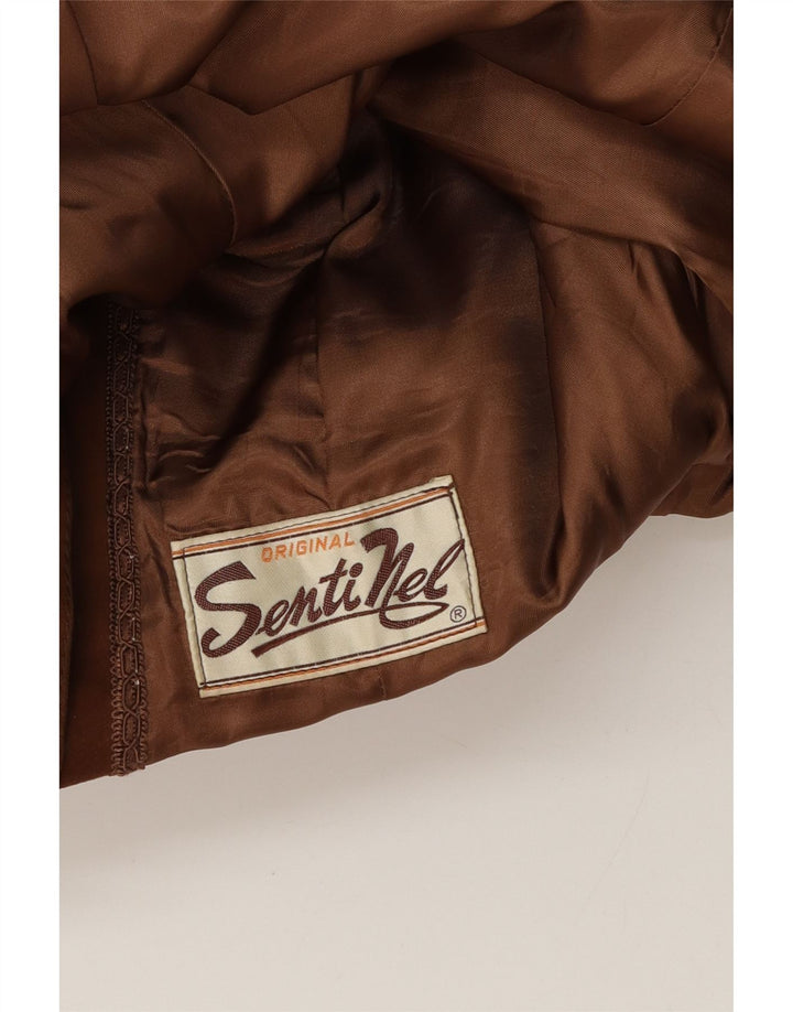 Vintage mujer ante chaqueta Reino Unido 12 marrón medio