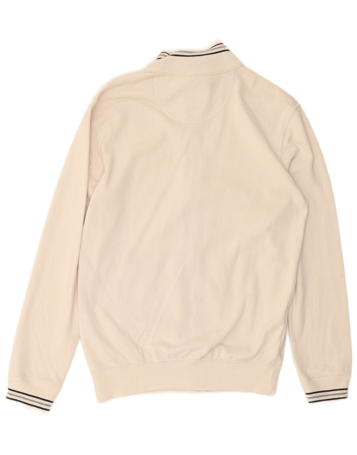 CHAMPION Chaqueta de chándal para hombre pequeña de algodón blanco roto