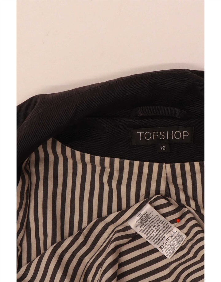 Topshop Chaqueta tipo blazer con doble botonadura para mujer UK 40 Mediana Algodón negro