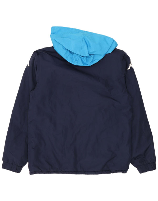 Kappa Chaqueta cortavientos gráfica para hombre UK 38 Medium Azul marino