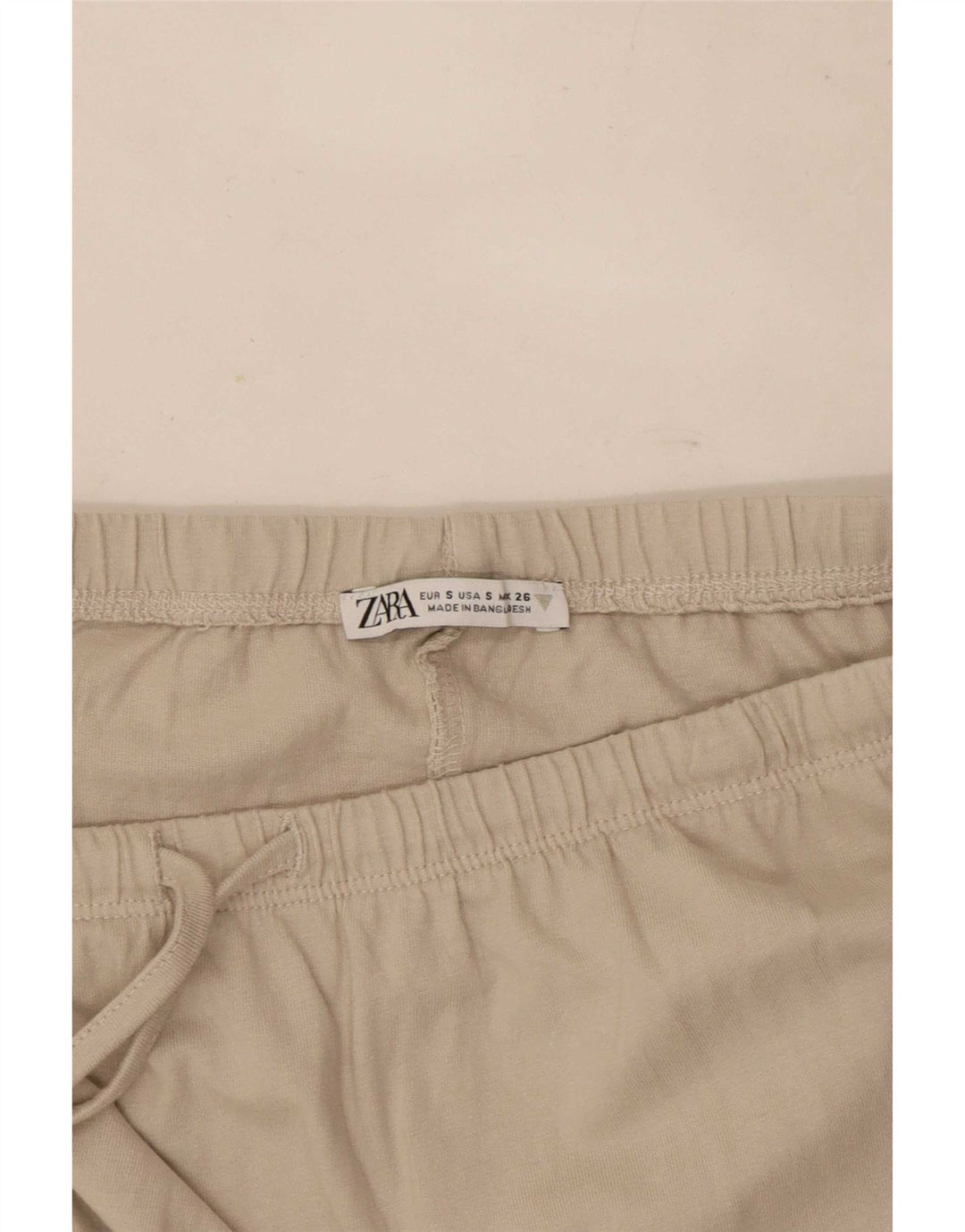 Zara Mujer Maxi Falda Pequeña W26 Algodón Beige