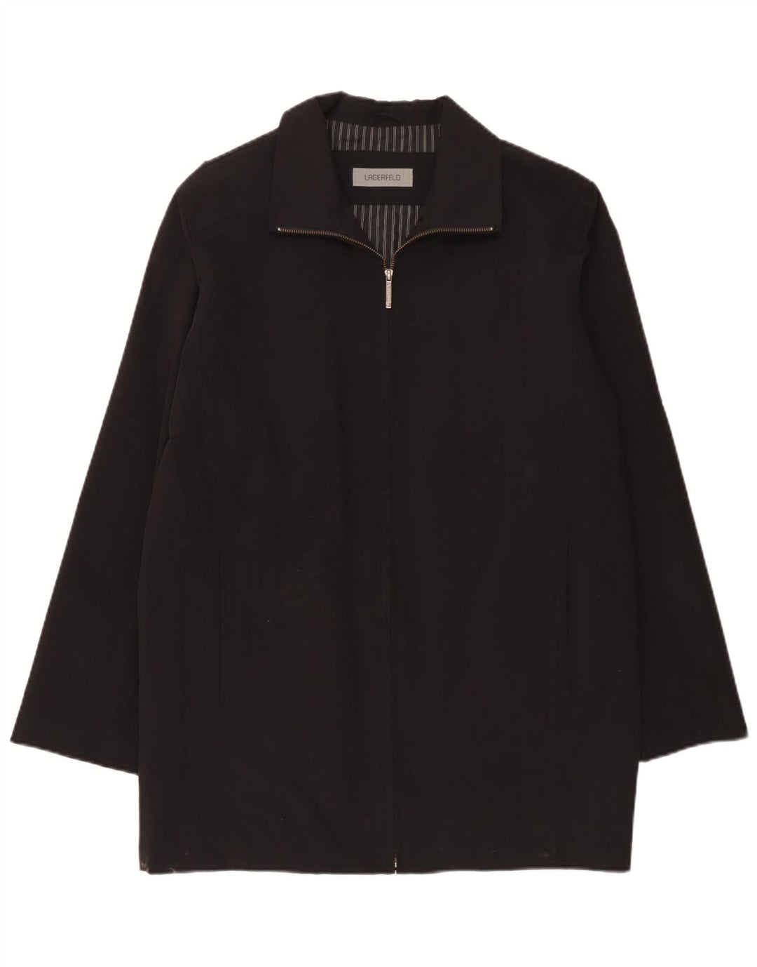Abrigo Karl Lagerfeld para hombre IT 48 Poliéster negro mediano