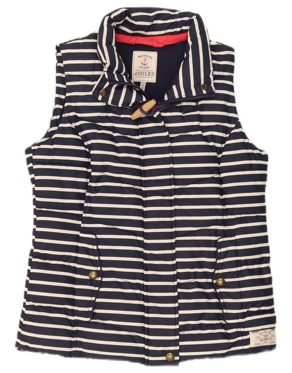 Chaleco acolchado para mujer Joules UK 40 Medium Azul marino Rayas Náutico