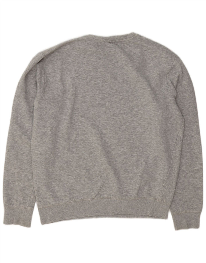 Fila Sudadera Gráfica Para Hombre Jersey Grande De Algodón Moteado Gris