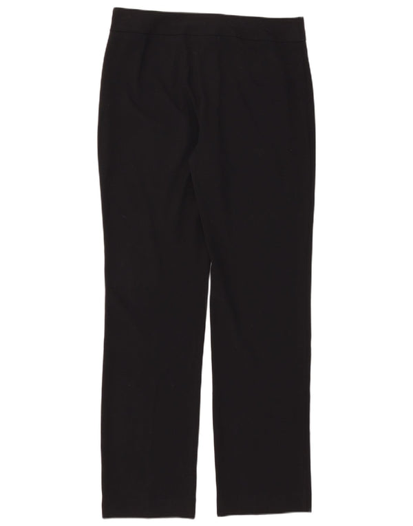 Marks & Spencer Pantalones Casuales Rectos para Mujer UK 12 Medium W33 L33 Negro
