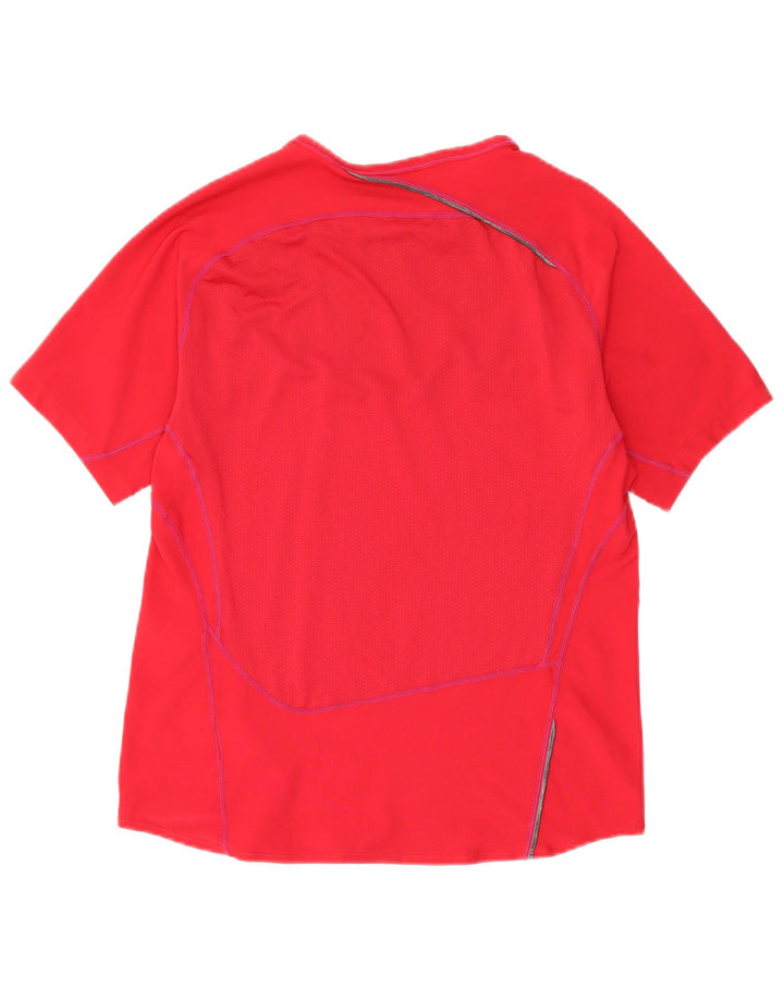 Nike Camiseta para hombre UK 39/41 Medium Rojo Colorblock Poliéster