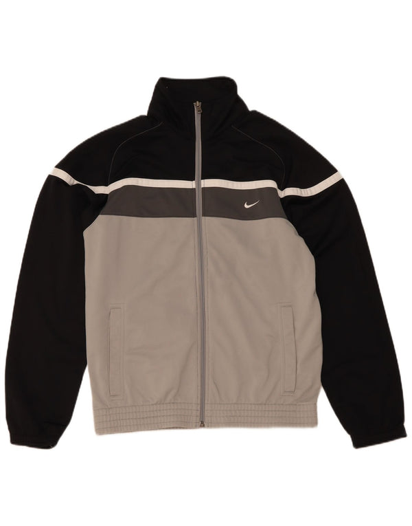 Nike Chaqueta de chándal para hombre UK 36/38 Small Gris Colorblock Poliéster