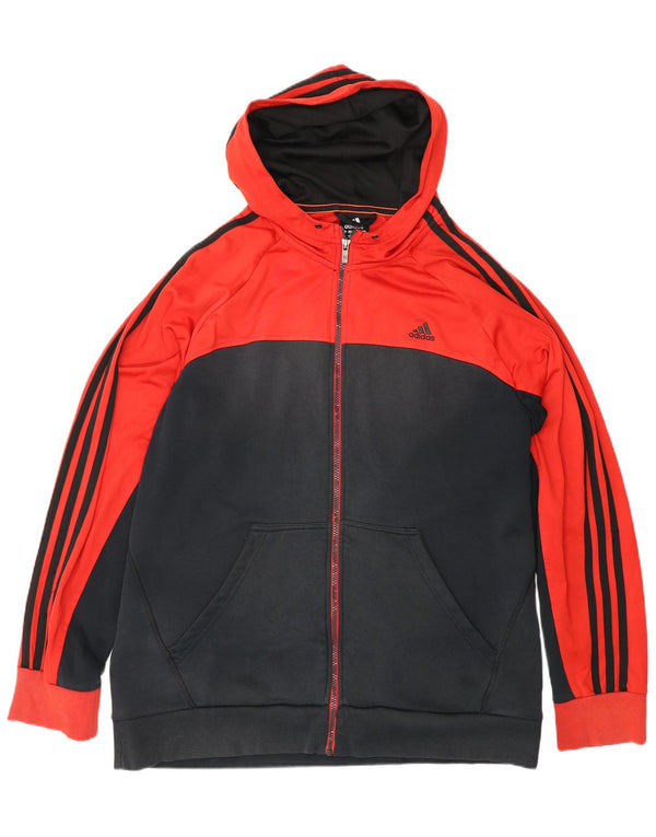 Adidas - Sudadera con capucha y cremallera para hombre, talla XL, color negro, algodón