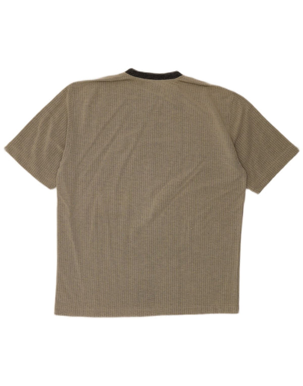 Tessitore Camiseta para hombre Top Large gris a rayas