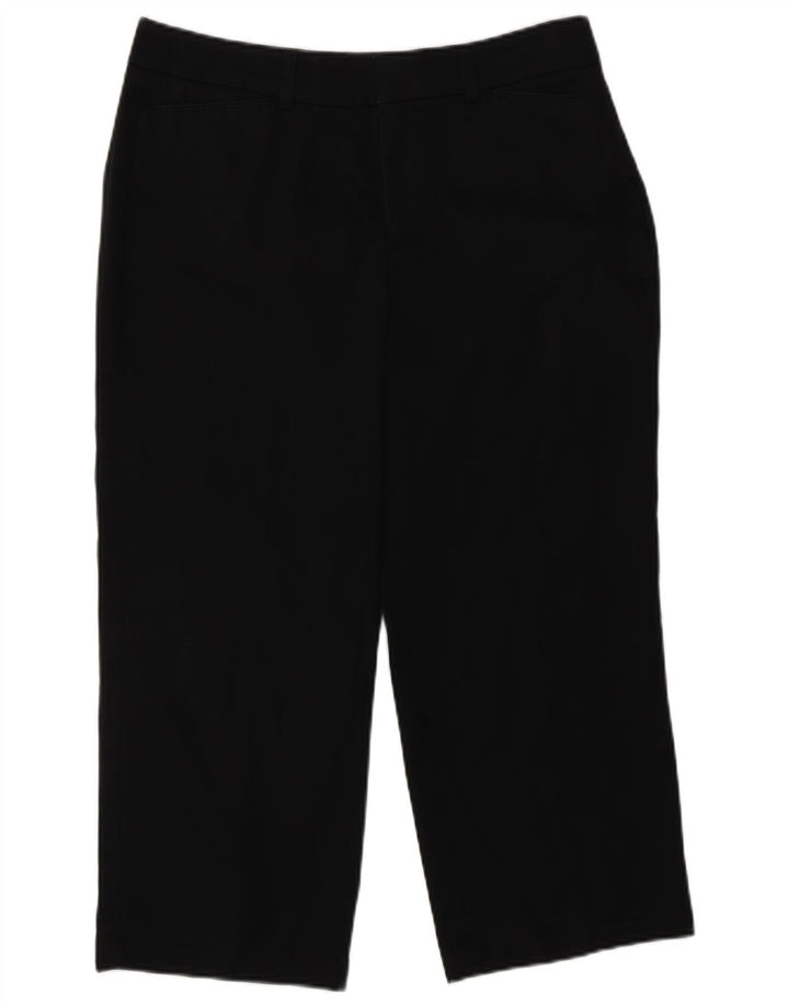 DOCKERS Pantalones capri de ajuste ideal para mujer US 8 Medium W30 L22 Negro