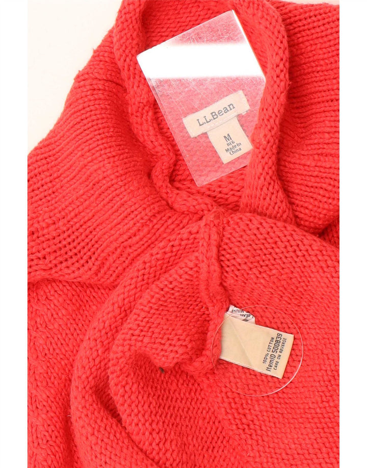 L.L.Bean Suéter tipo jersey con cuello alto para mujer UK 40 Algodón rojo mediano
