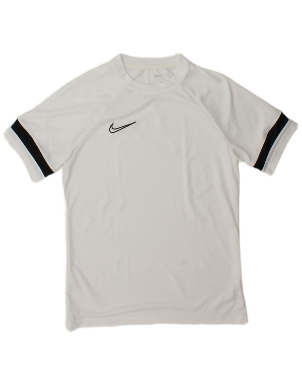 Camiseta Nike Dri Fit para hombre Top medio blanco color block Poliéster