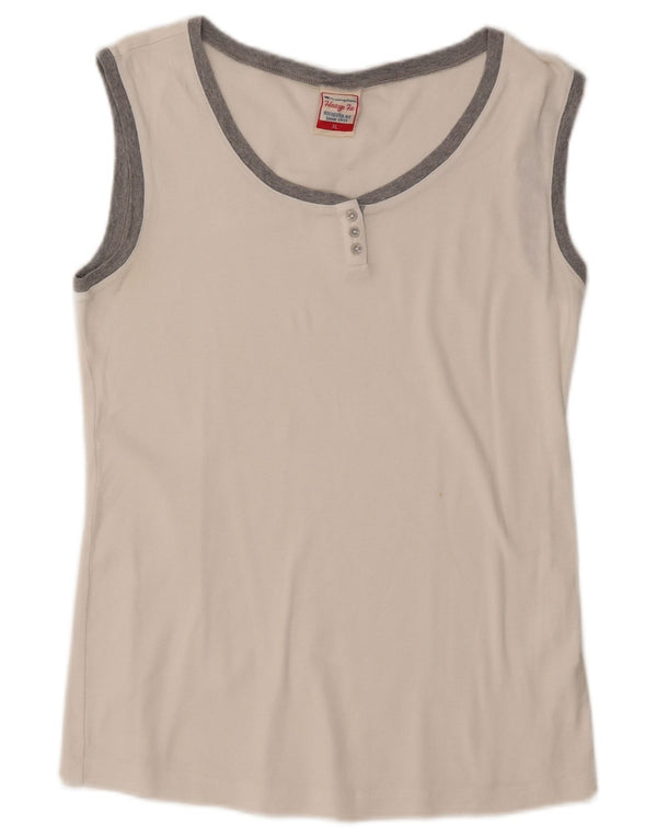 Champion Heritage Fit Camiseta sin Mangas para Mujer UK 40 XL Blanco