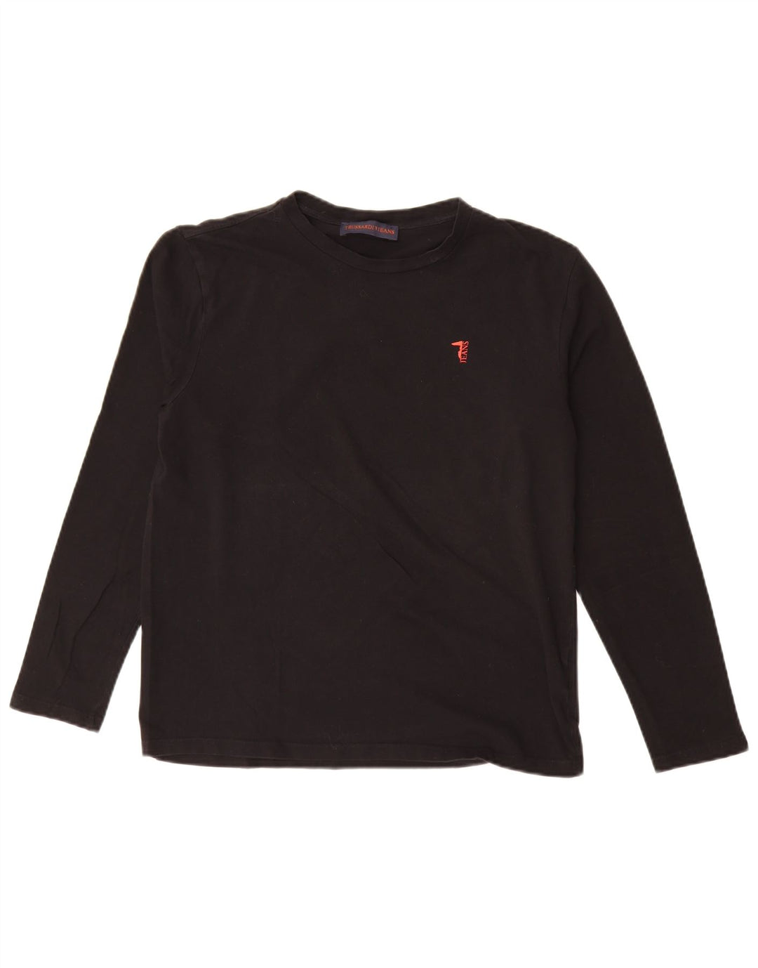 Trussardi Jeans Mujer Top Manga Larga UK 44 Mediano Negro Algodón