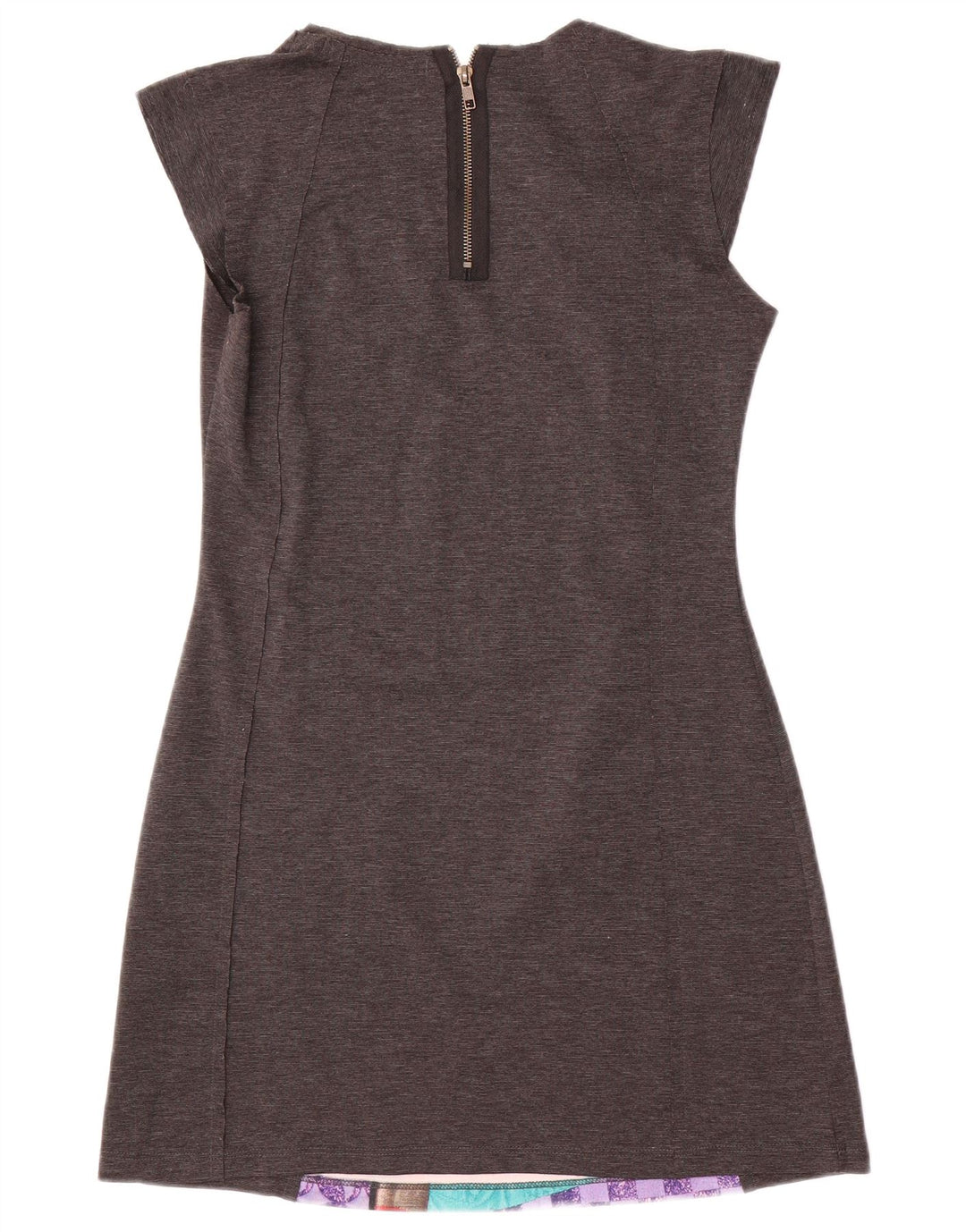 DESIGUAL Vestido tubo para mujer UK 12 Patchwork gris medio