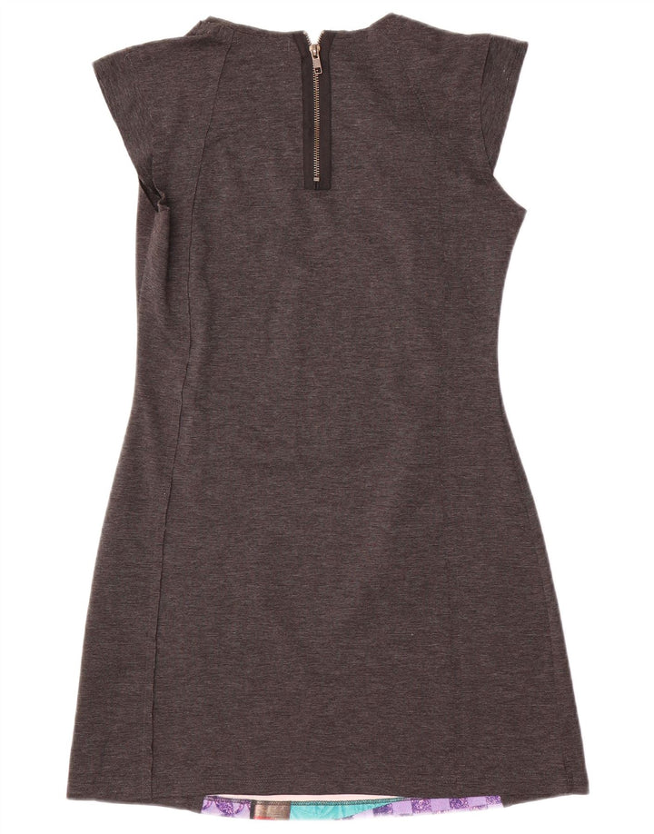 DESIGUAL Vestido tubo para mujer UK 12 Patchwork gris medio