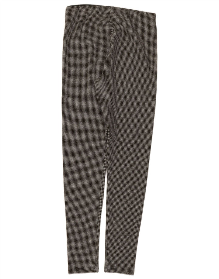ZARA Womens Leggings UK 14 Medium  Grey Houndstooth