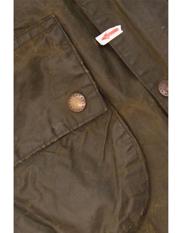Barbour Mens Gamefair Chaqueta de algodón encerado Tamaño 38 Pequeño Caqui