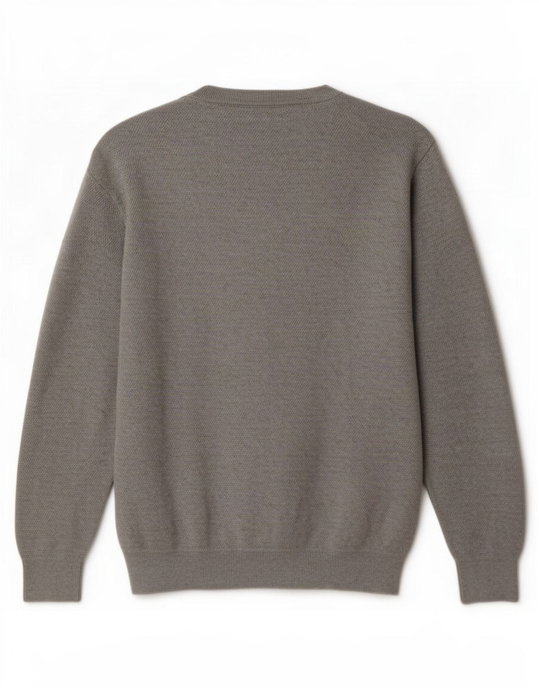 Massimo Dutti Jersey Cuello Redondo Hombre Large Gris Algodón