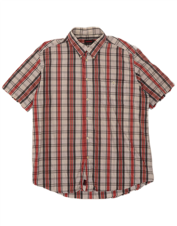 Camisa de manga corta para hombre Invicta 2XL Red Check